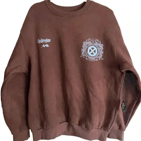 Civilregime Other - Civil Regime Marvel X-men XL Crew Neck Sweatshirt NWT Brown